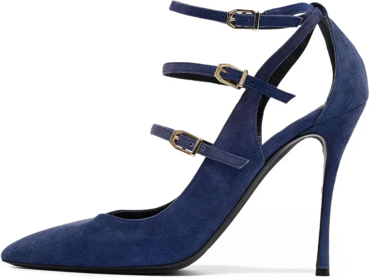 Pre-Owned 100mm Suede Pumps