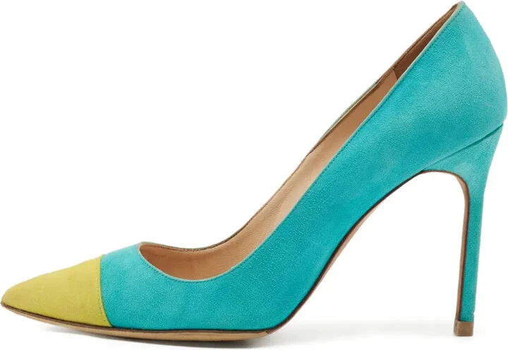 Pre-Owned 100mm Suede Pumps
