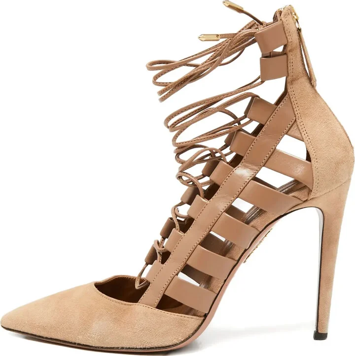 Pre-Owned 100mm Suede Pumps