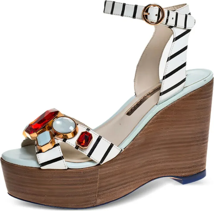 pre-owned 100mm Suki Gem wedge sandals - Image 2