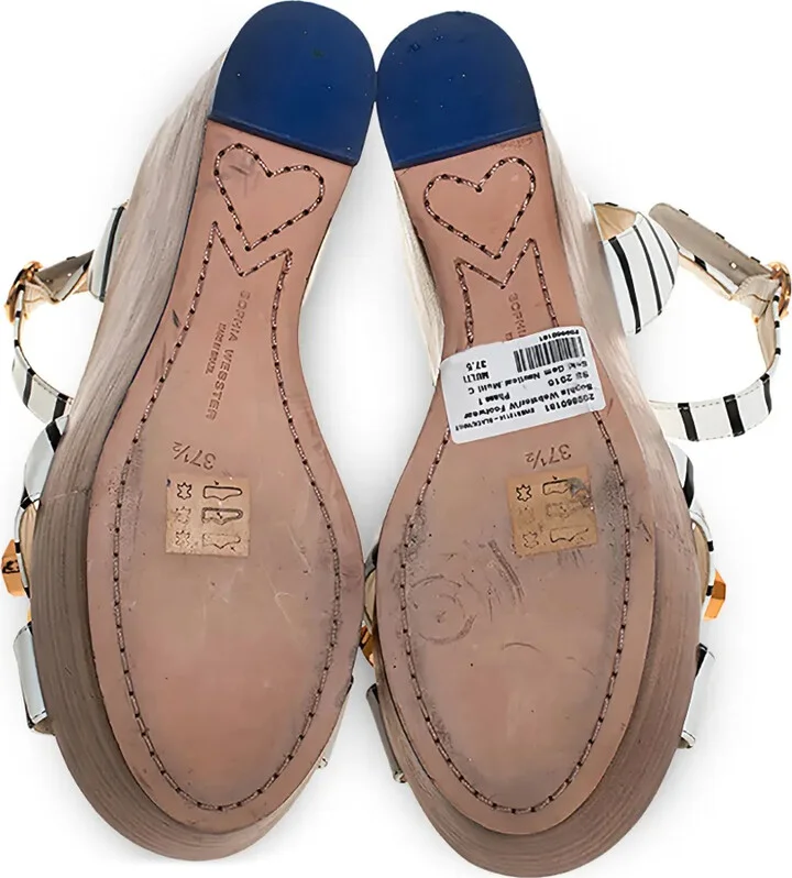 pre-owned 100mm Suki Gem wedge sandals - Image 5