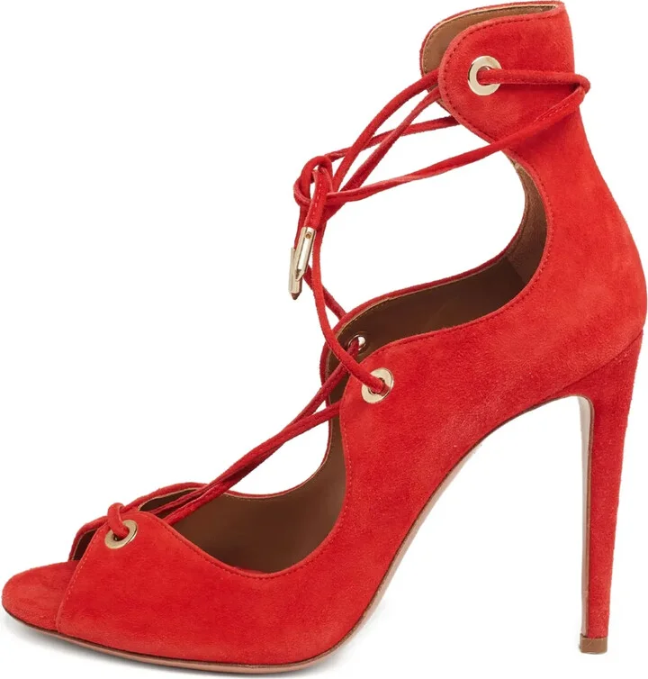 pre-owned 100mm Tango laced sandals