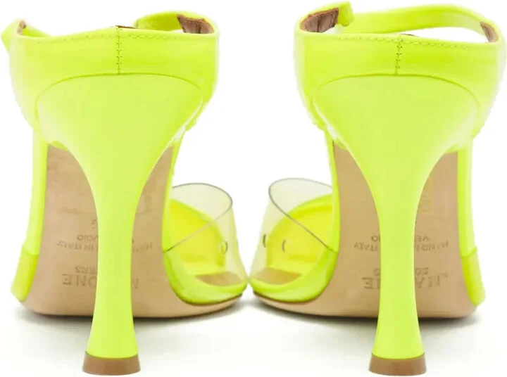 Pre-Owned 100mm Transparent-Panel Pointed Mules - Image 3