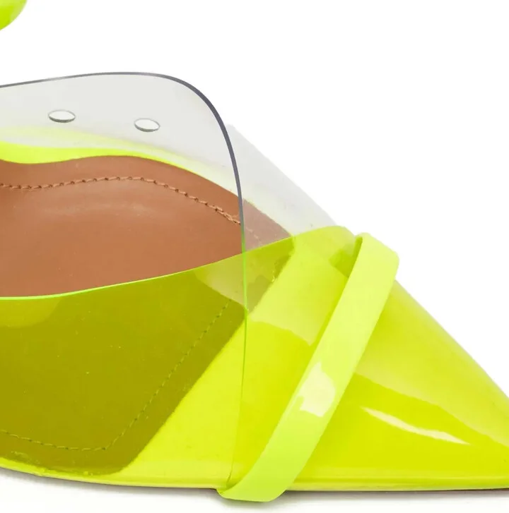 Pre-Owned 100mm Transparent-Panel Pointed Mules - Image 5