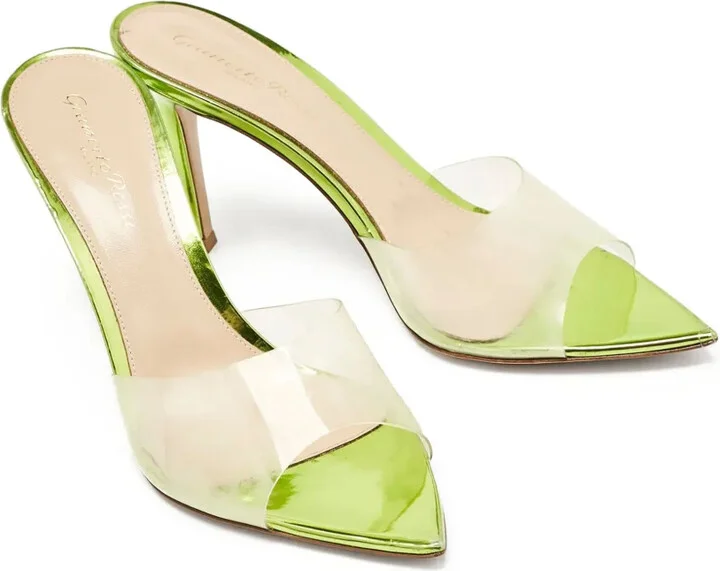 Pre-owned 100mm transparent pointed-toe sandals - Image 2