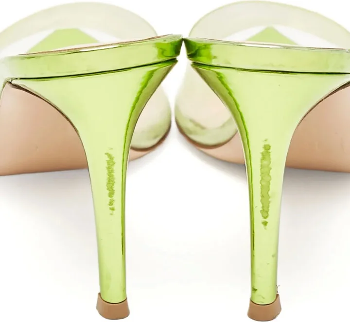 Pre-owned 100mm transparent pointed-toe sandals - Image 3