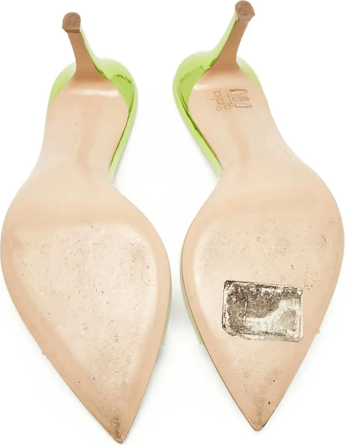 Pre-owned 100mm transparent pointed-toe sandals - Image 5