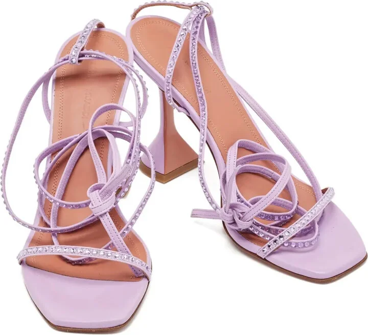pre-owned 100mm Vita Crystal strappy sandals - Image 2