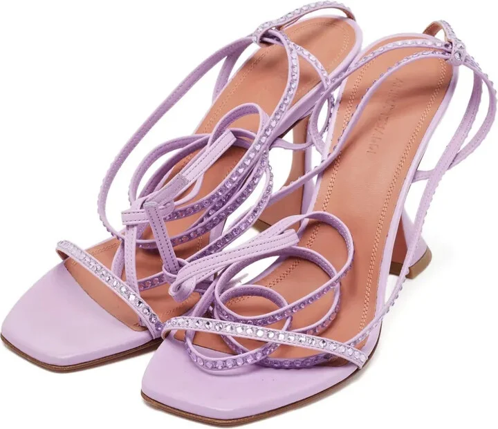 pre-owned 100mm Vita Crystal strappy sandals - Image 3