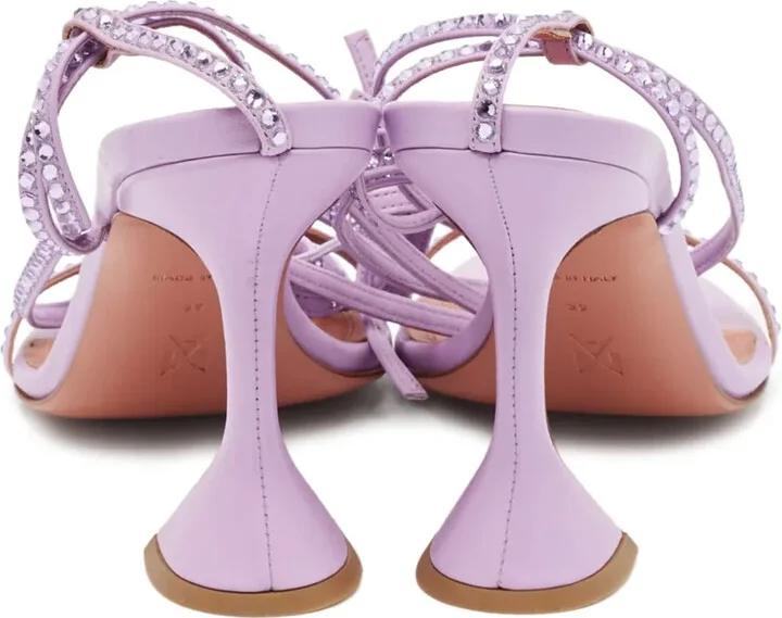 pre-owned 100mm Vita Crystal strappy sandals - Image 4