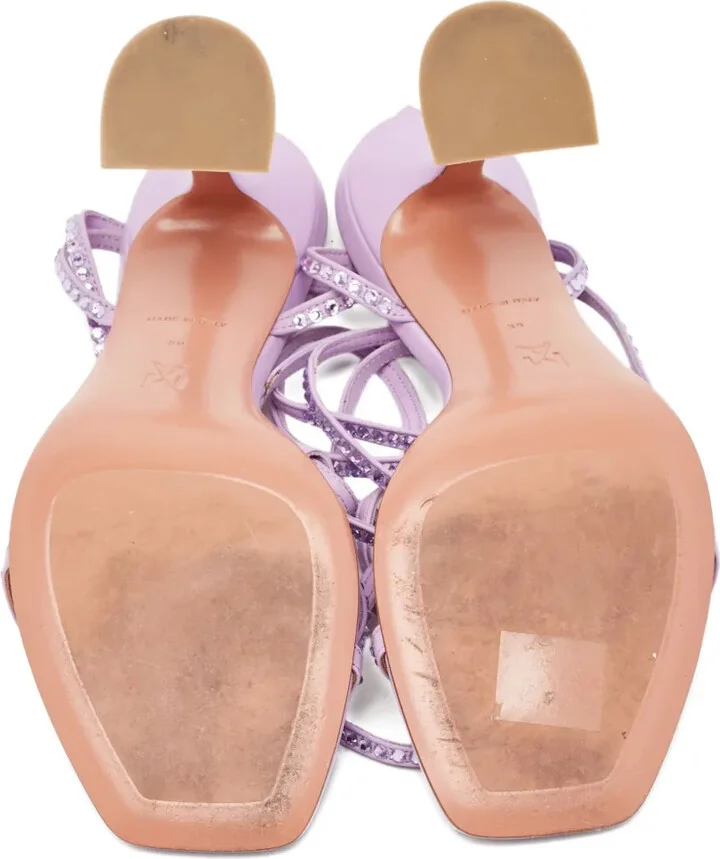 pre-owned 100mm Vita Crystal strappy sandals - Image 5