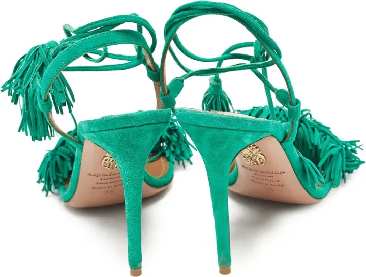 pre-owned 105mm Capri fringed stiletto sandals - Image 3
