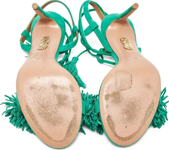 pre-owned 105mm Capri fringed stiletto sandals - Image 5