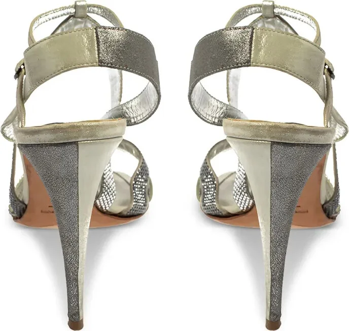 Pre-Owned 105mm Crystal-Emebllished Sandals - Image 4