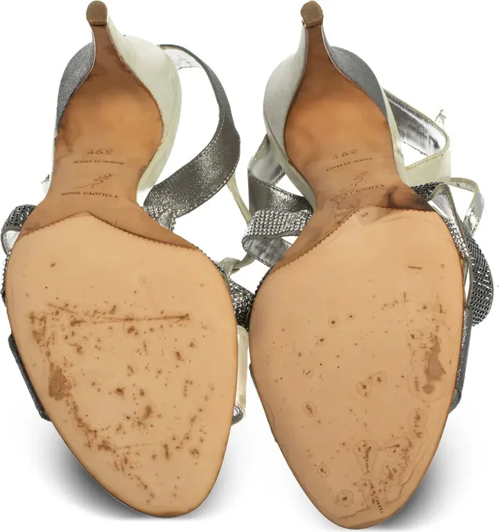 Pre-Owned 105mm Crystal-Emebllished Sandals - Image 5