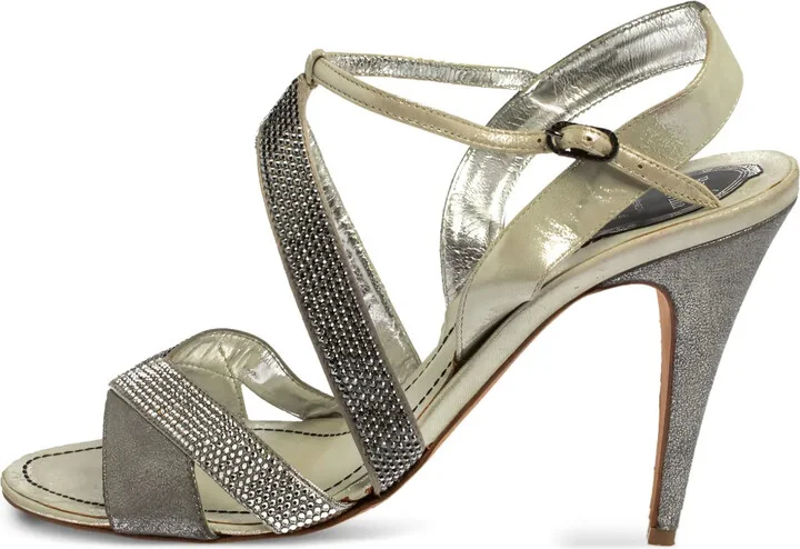Pre-Owned 105mm Crystal-Emebllished Sandals