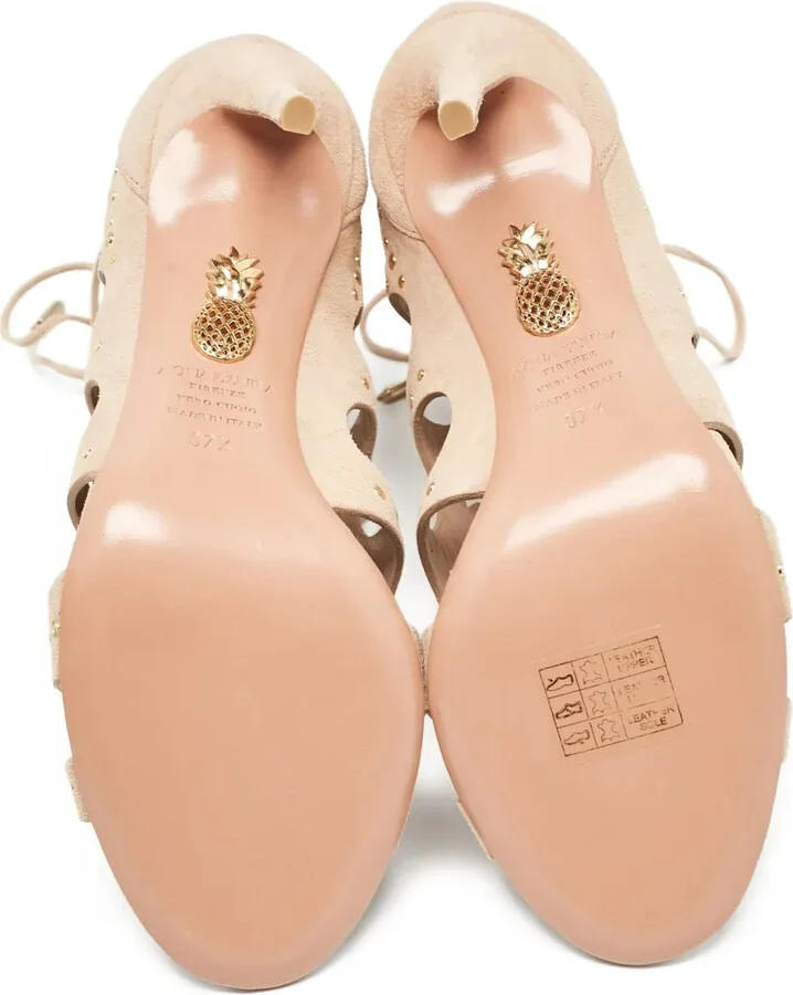 Pre-Owned 105mm Cut-Out Embellished Ankle Boots - Image 5