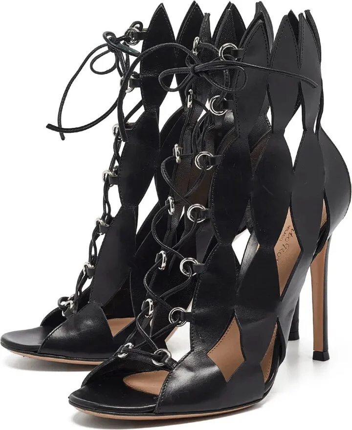 Pre-Owned 105mm Cut-Out Sandals - Image 2