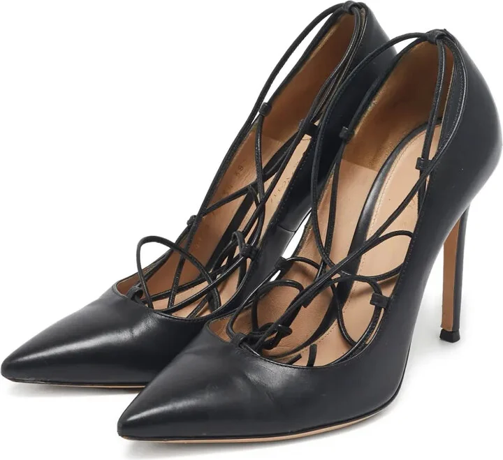 pre-owned 105mm Femi lace-up pumps - Image 2