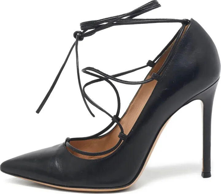 pre-owned 105mm Femi lace-up pumps