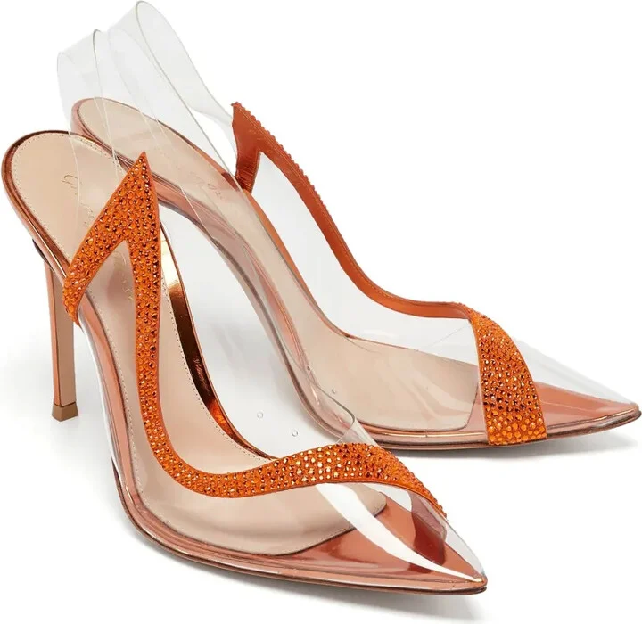 pre-owned 105mm Hortensia crystal-embellished pumps - Image 2