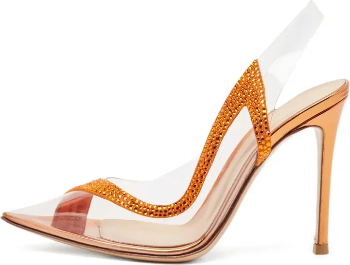 pre-owned 105mm Hortensia pumps
