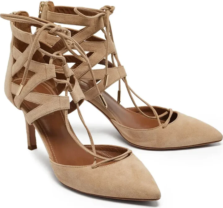 Pre-Owned 105mm Lace-Up Pumps - Image 2