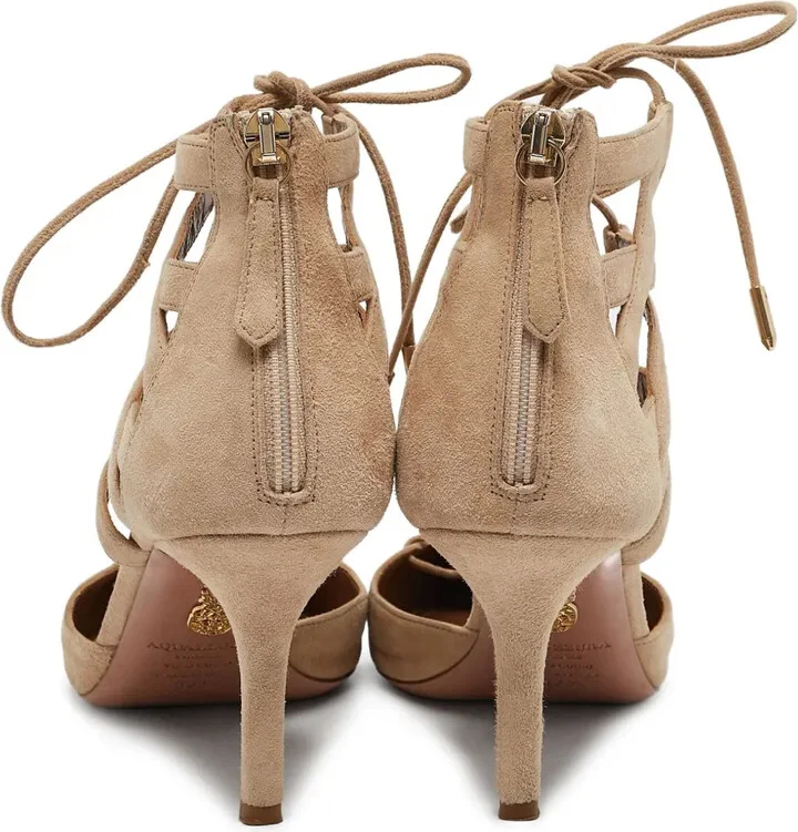 Pre-Owned 105mm Lace-Up Pumps - Image 4