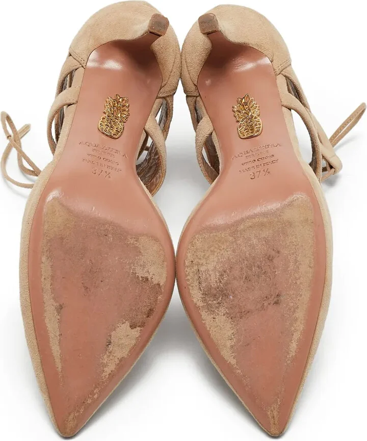 Pre-Owned 105mm Lace-Up Pumps - Image 5