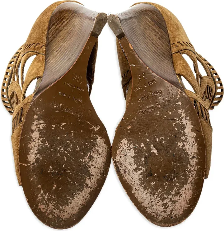 Pre-Owned 105mm Laser-Cut Wedge Boots - Image 5