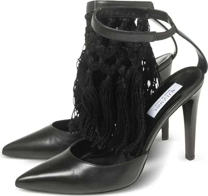 Pre-Owned 105mm Leather Fringed Pumps - Image 2