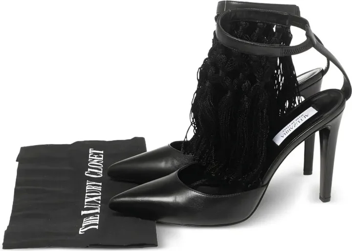 Pre-Owned 105mm Leather Fringed Pumps - Image 5