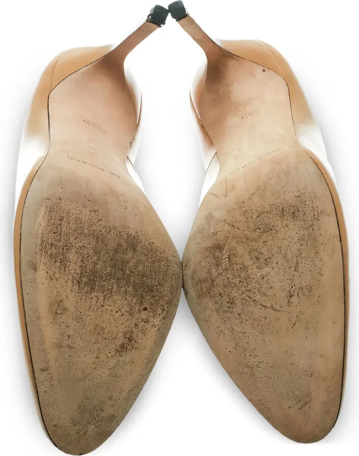 Pre-owned 105mm leather pumps - Image 3