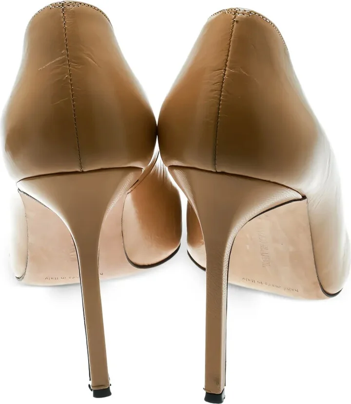 Pre-owned 105mm leather pumps - Image 4