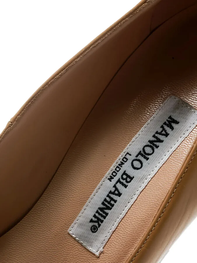Pre-owned 105mm leather pumps - Image 5
