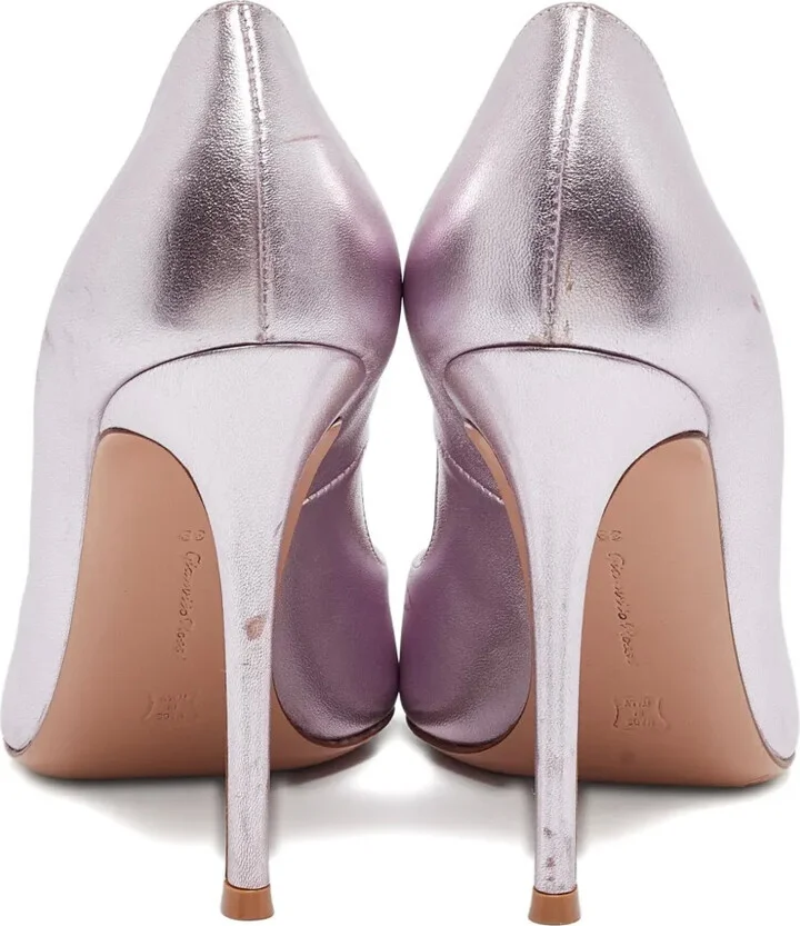 Pre-Owned 105mm Leather Pumps - Image 3