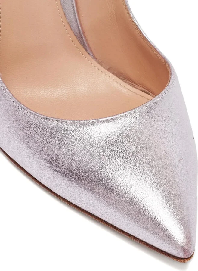Pre-Owned 105mm Leather Pumps - Image 5