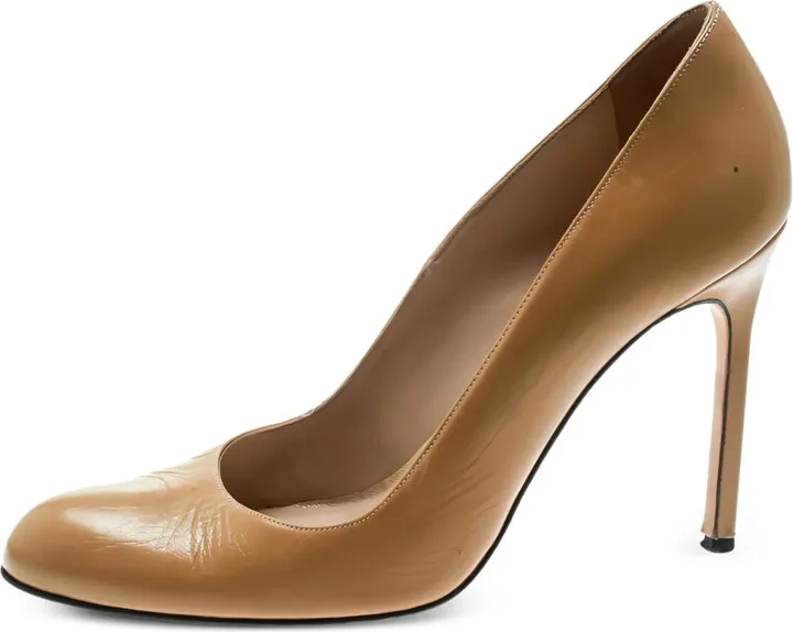 Pre-owned 105mm leather pumps
