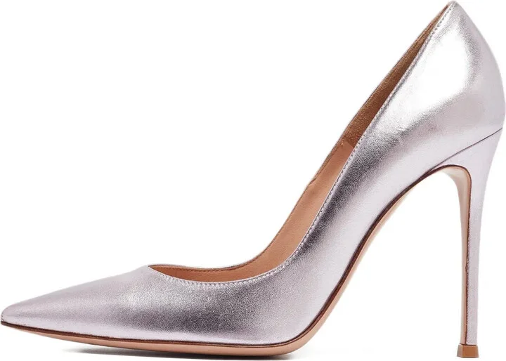 Pre-Owned 105mm Leather Pumps