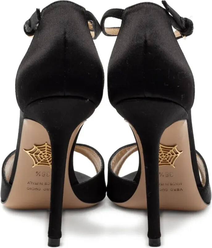 pre-owned 105mm Monochrome Skeleton T-bar heeled sandals - Image 3