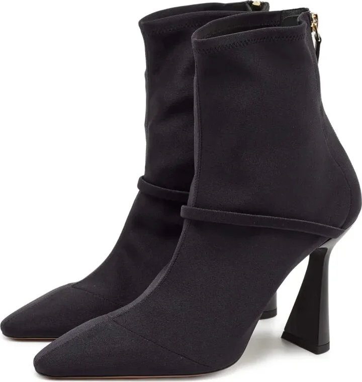 pre-owned 105mm Oliana suede pointed-toe ankle boots - Image 4