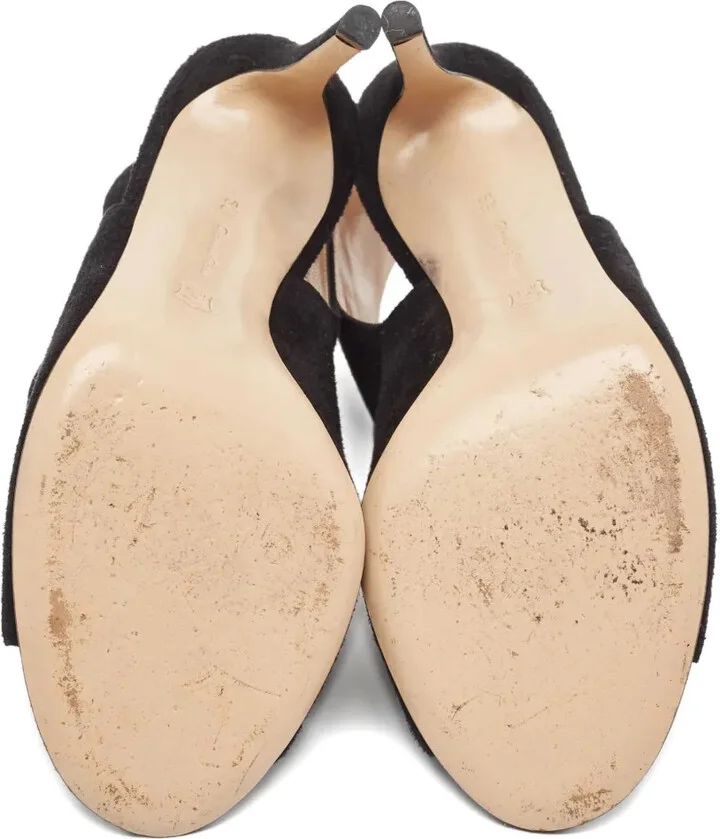 Pre-owned 105mm peep-toe ankle boots - Image 4