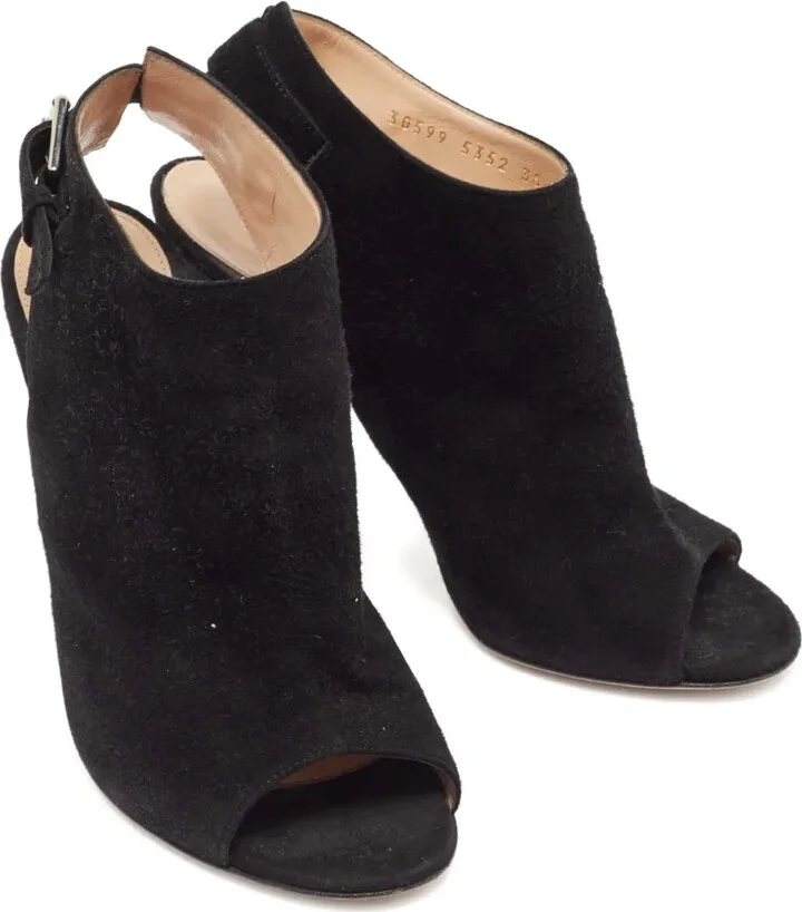 Pre-owned 105mm peep-toe ankle boots - Image 5