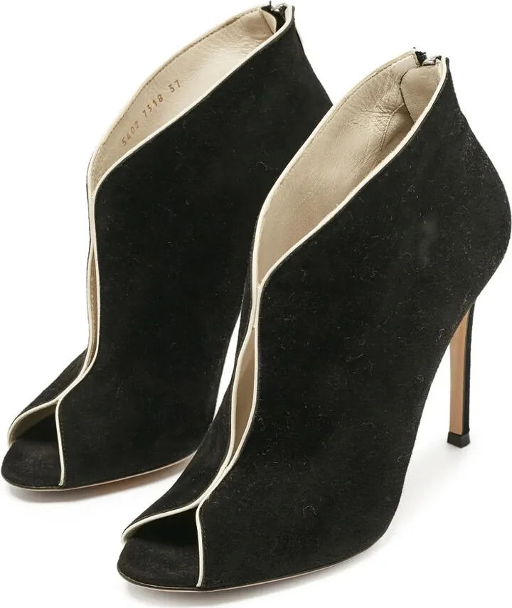 Pre-owned 105mm peep-toe stiletto boots - Image 2