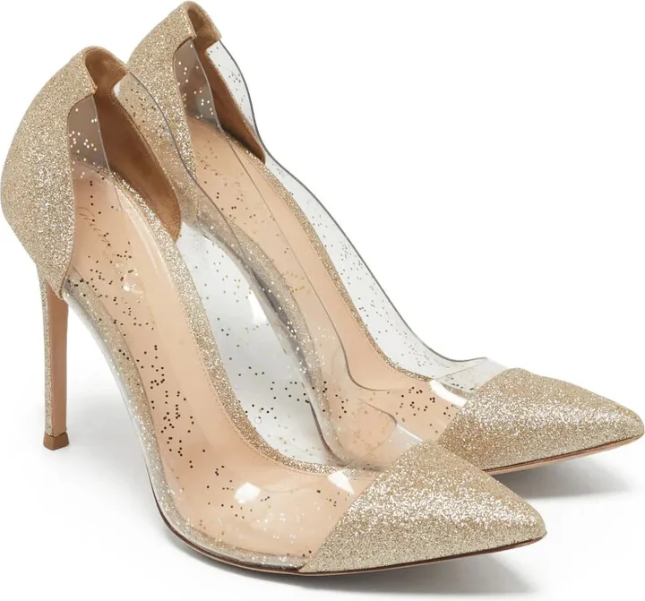 pre-owned 105mm Plexi glitter-embellished pointed-toe pumps - Image 2