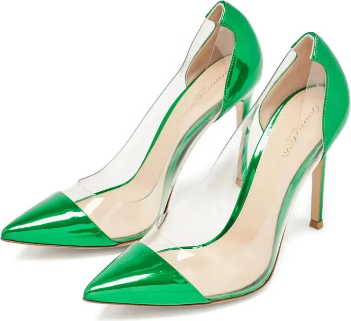 pre-owned 105mm Plexi transparent-panelled stiletto pumps - Image 2