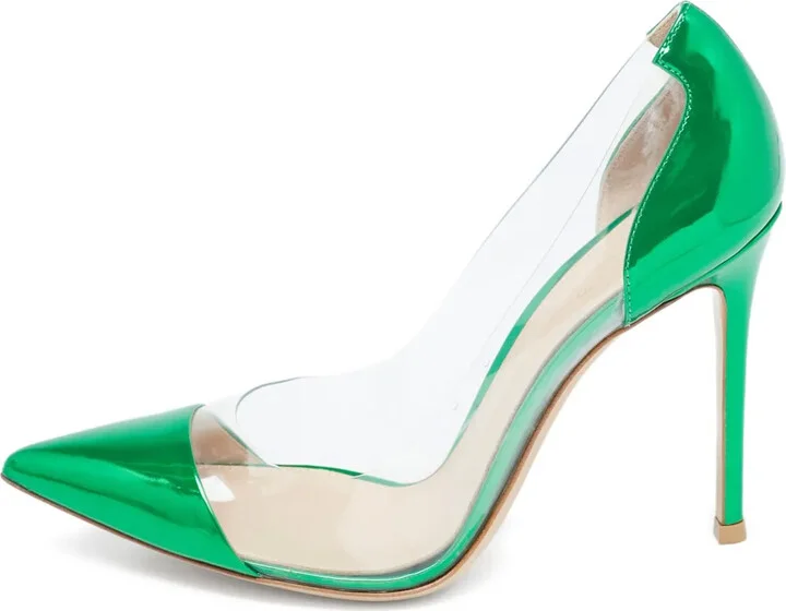 pre-owned 105mm Plexi transparent-panelled stiletto pumps