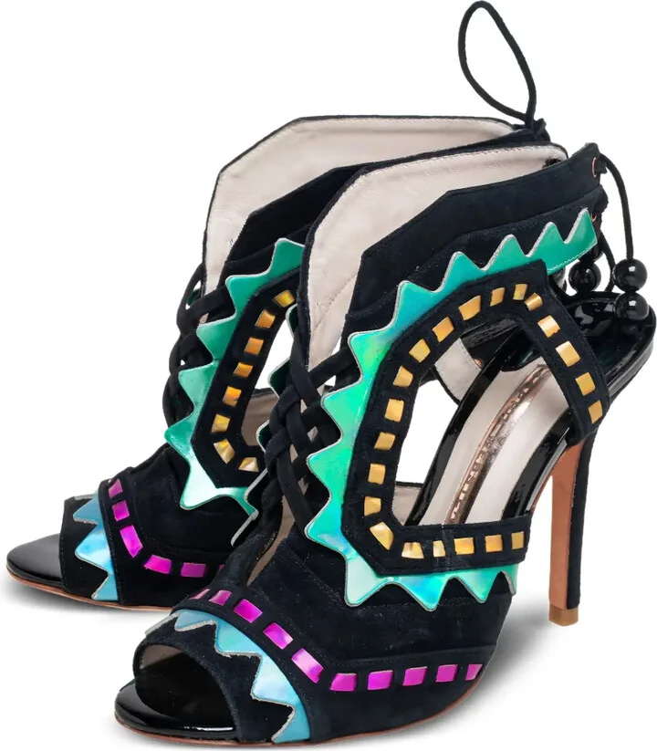 pre-owned 105mm Riko cut-out sandals - Image 3