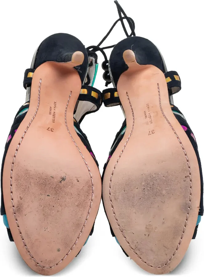 pre-owned 105mm Riko cut-out sandals - Image 5
