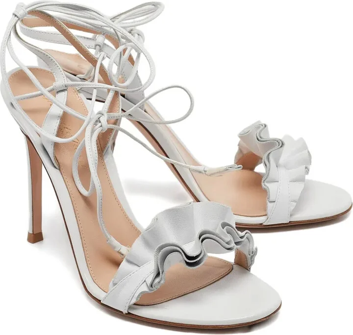 Pre-Owned 105mm Ruffled-Strap Sandals - Image 4